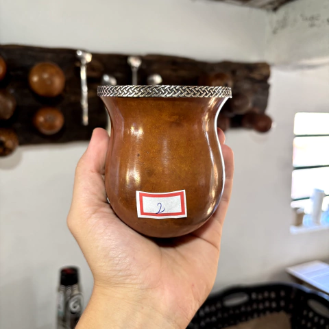 Cuia Bago De Touro Com Virola Em Alpaca - 2 - comprar online