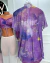 Kimono transparente pedras mágicas lilás - comprar online