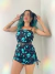 Vestido franzido et verde