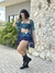 Conjunto com Kimono Beija-flor Azul - comprar online