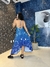 Vestido Longo Lenço Beija-flor azul - comprar online