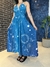 Vestido Longo Lenço Beija-flor azul na internet