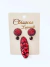 CONJUNTO OVAL VERMELHO