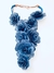COLAR FLORES COURO AZUL - ENCOMENDA 10 DIAS - loja online
