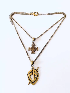 COLAR ESCUDO DA FÉ DUAS VOLTAS