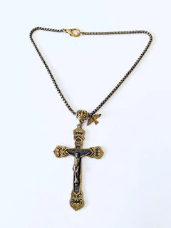 COLAR CRUCIFIXO OURO VELHO 3