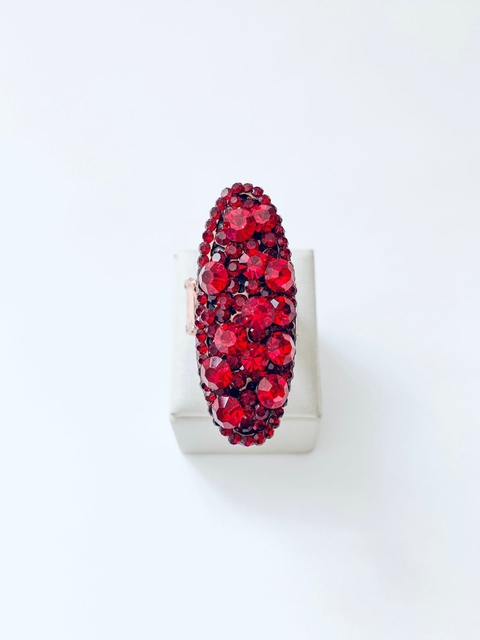 ANEL OVAL ANA 13 - VERMELHO