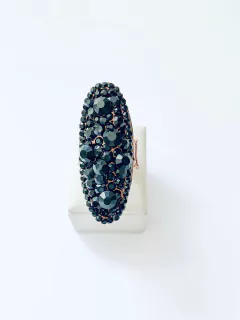 ANEL OVAL ANA 10 - PRETO