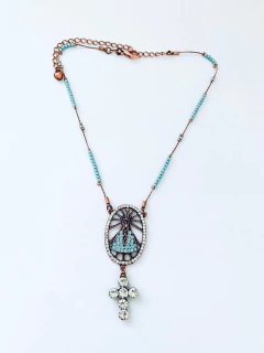 COLAR NOSSA SENHORA APARECIDA AZUL 2