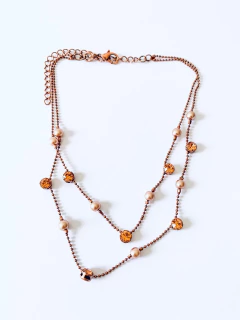 COLAR DUAS VOLTAS PÉROLA ROSÊ