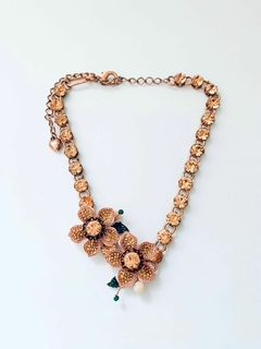CHOKER FLOR ROSA AUREA 3