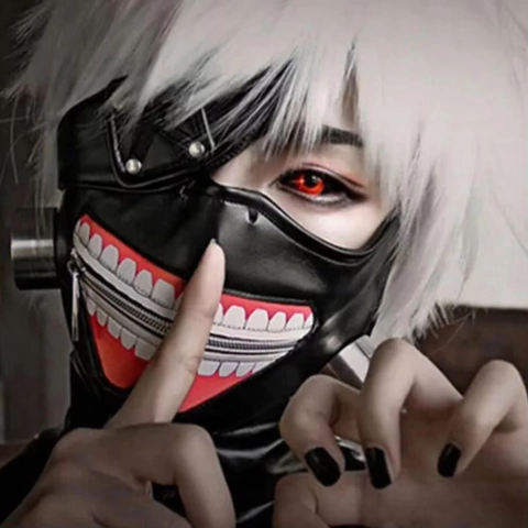 Cosplay Máscara Tokyo Ghoul Kaneki Ken Profissional Adulto Luxo