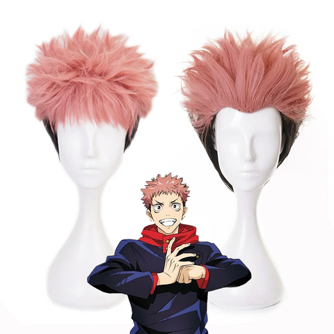 Peruca Itadori Jujutsu Kaisen Cosplay Profissional