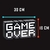 Luminária de Mesa Game Over 8-bits c/ LED Reage aos Sons