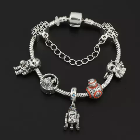 Pulseira Jedi Star Wars com 7 Berloques