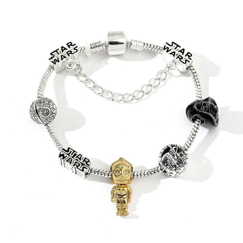 Pulseira Star Wars com 7 berloques