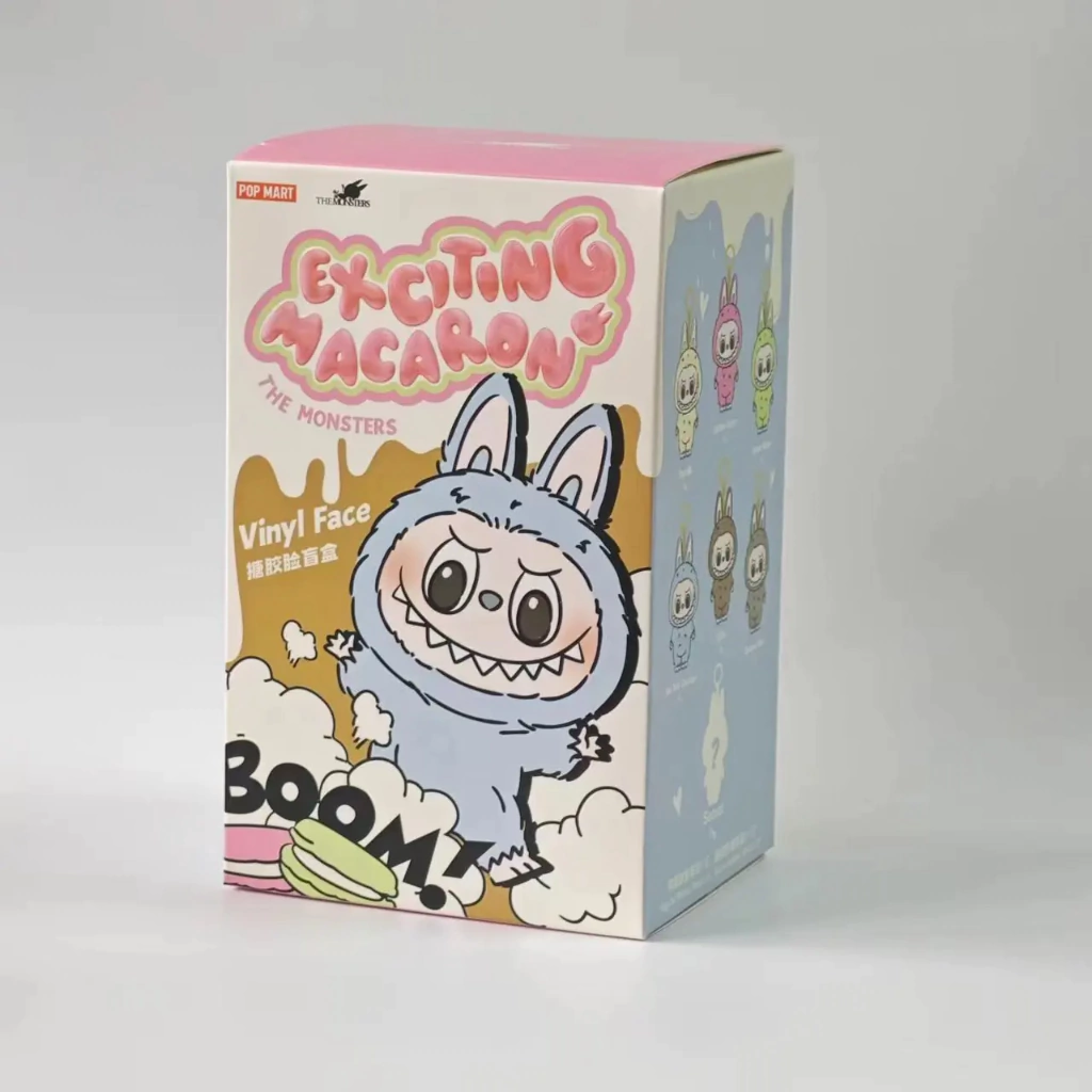 POP MART Exciting Macaron X2点 POP MART Boneco Labubu Surpresa Original - Exciting Macaron