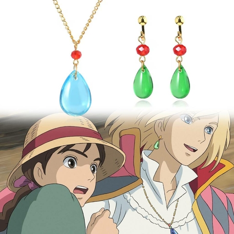 Conjunto Brinco e Colar do Howl de Castelo Animado - Studio Ghibli
