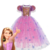 Vestido Fantasia Princesa Rapunzel Contos de Fadas Cosplay Traje Infantil