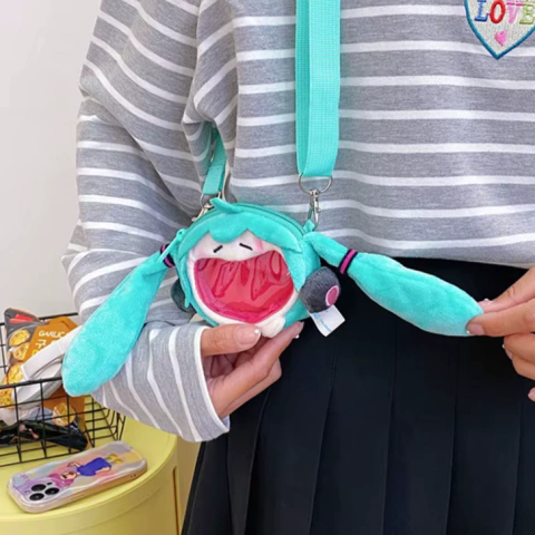 Mini Bolsa Hatsune Miku c/ visor transparente