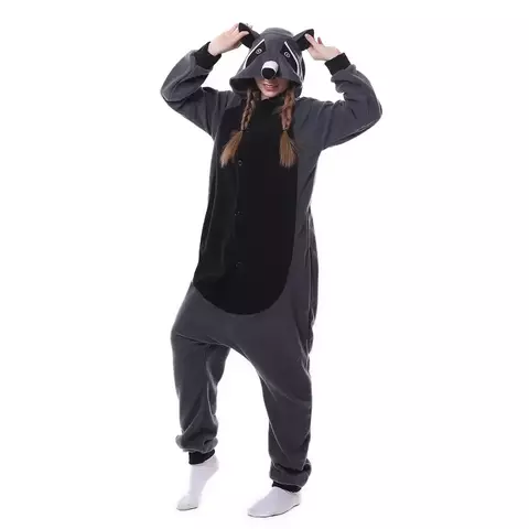Pijamas Raccoon /Guaxinim Kigurumi Adulto