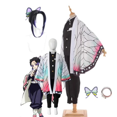 Cosplay Shinobu Completo Kimetsu no Yaiba Profissional Traje Luxo