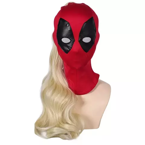Máscara Lady Deadpool c/ Rabo de Cavalo Cosplay (Adulto ou Infantil)