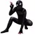 Fantasia Homem-Aranha Noir Adulto Cosplay Traje Luxo Profissional - comprar online