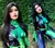 Fantasia Feminina Shego Kim Possible Adulto Cosplay Traje Luxo