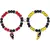 Par de Pulseiras Deadpool Wolverine Best Friends Coração Magnético