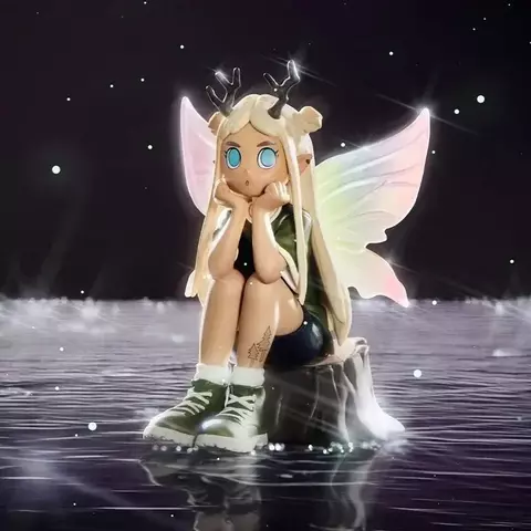 POP MART Punky Fairy Series Figures Caixa Surpresa - Peach Riot