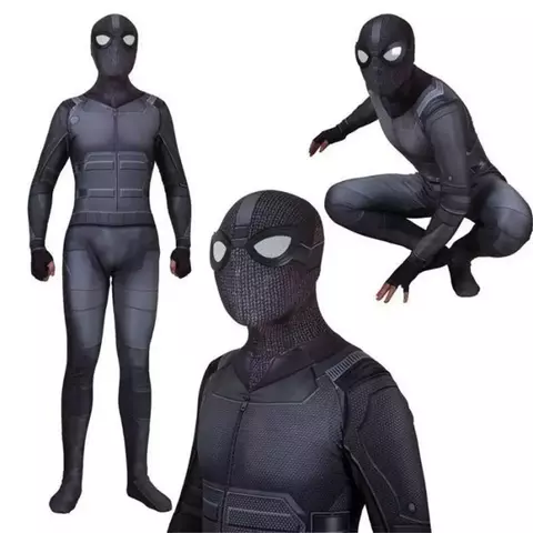 Fantasia Homem-Aranha Noir Adulto Cosplay Traje Luxo Profissional