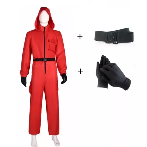 Fantasia Round 6 Squid Game Macacão Cosplay