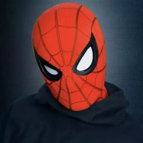 Máscara Homem-Aranha Realista Interativa com Olhos Móveis