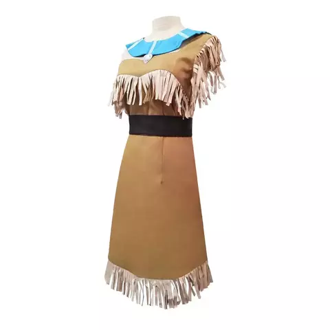 Fantasia Pocahontas Cosplay Profissional Traje Luxo Adulto