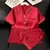 Pijama de Cetim Vermelho Feminino