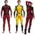 Fantasia Deadpool / Wolverine Macacão Cosplay Unissex Adulto