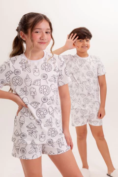 CURTO BÁSICO INFANTIL COMIDAS (PINTURA) - loja online