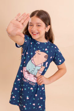 CAMISOLA BLUSÃO INF. CAPIVARA AZUL en internet