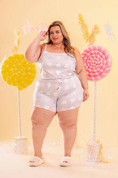 BABY ALCINHA PLUS CINZA CORAÇÕES na internet