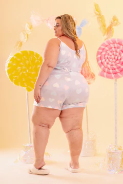 BABY ALCINHA PLUS CINZA CORAÇÕES - loja online