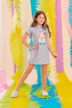 CAMISOLA BLUSÃO INF. CAPIVARA CINZA