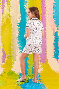 PIJAMA AMERICANO INFANTIL PANDA ESTRELA - loja online