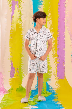 PIJAMA AMERICANO INFANTIL PANDA ESTRELA - Revid Pijamas