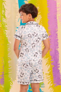 PIJAMA AMERICANO INFANTIL PANDA ESTRELA - Revid Pijamas