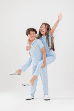 LONGO BÁSICO MG CURTA INFANTIL ESTRELA AZUL na internet