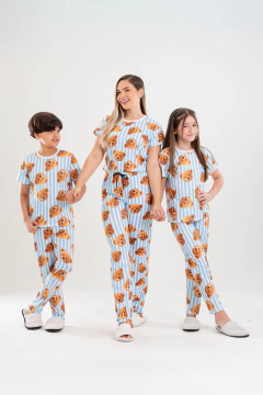 Imagem do LONGO BÁSICO MG CURTA INFANTIL URSO LISTRADO