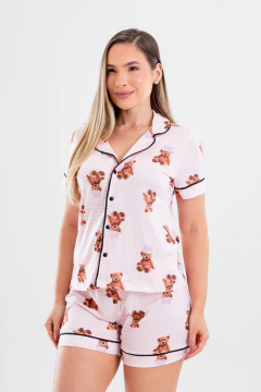 PIJAMA AMERICANO CURTO URSO CHAPÉU - comprar online