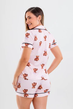 PIJAMA AMERICANO CURTO URSO CHAPÉU - Revid Pijamas