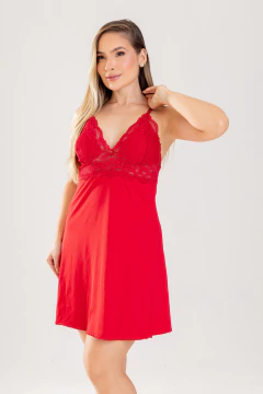 Imagem do CAMISOLA RENDA + ROBE VERMELHO